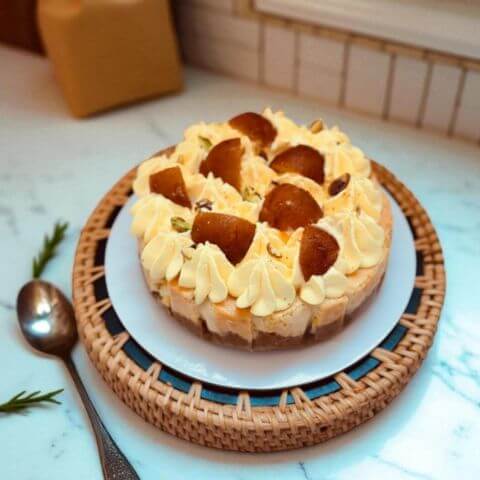 Gulab Glaze Cheesecake